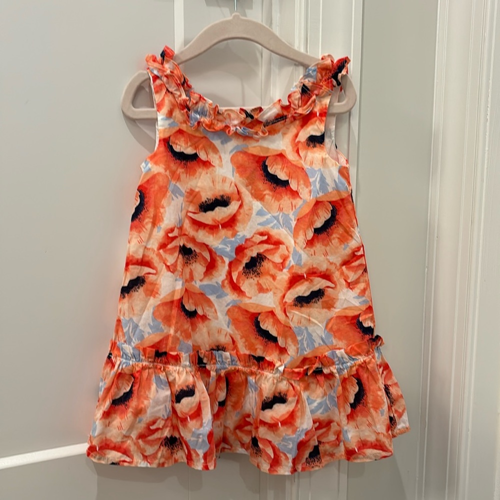 Janie and Jack girls floral ruffle dress 3T